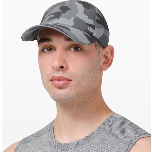 Lululemon Fast and Free Run Hat Heritage 365 Camo Rhino Grey Multi Adjustable - Picture 1 of 8